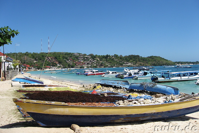 Jungutbatu und Pantai Selegimpak Strände auf Nusa Lembongan, Indonesien