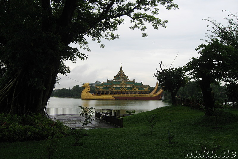 Karaweik Royal Barge in Yangon, Myanmar