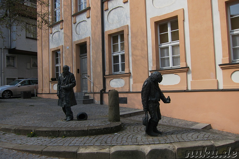 Kaspar-Hauser-Denkmal in Ansbach, Bayern