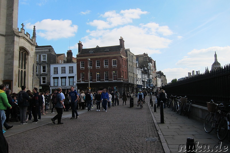 Kings Parade Street in Cambridge, England