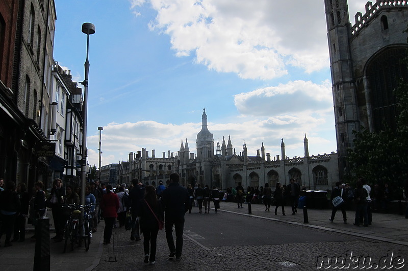 Kings Parade Street in Cambridge, England