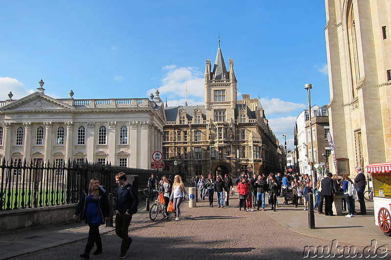 Kings Parade Street in Cambridge, England