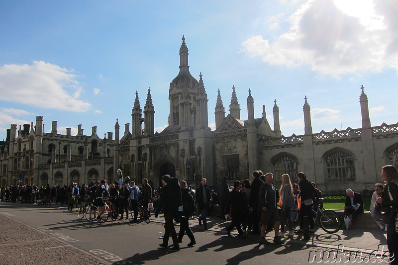 Kings Parade Street in Cambridge, England