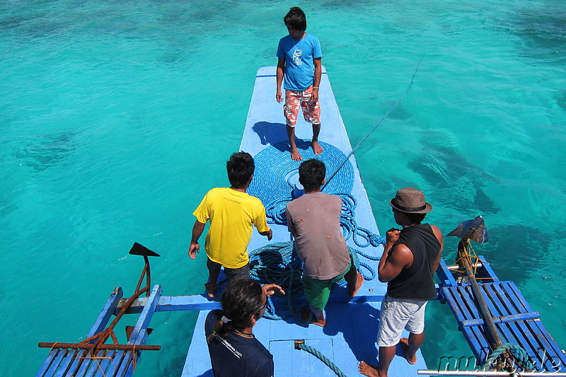 Kleine unbewohnte Insel mit Sandstrand, Palawan, Philippinen