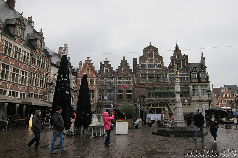 Kleine Vismarkt - Am Fischmarkt in Gent, Belgien