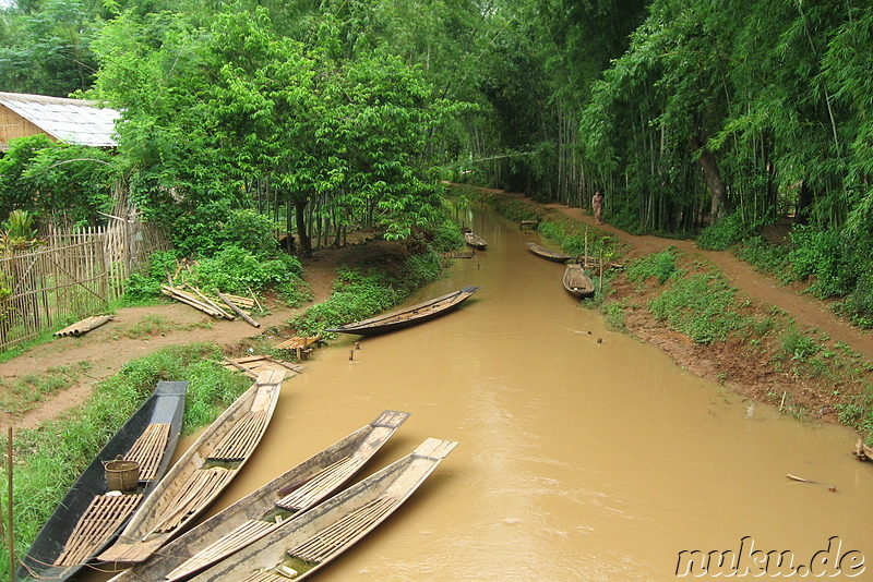 Kleiner Fluss in Inthein, Myanmar