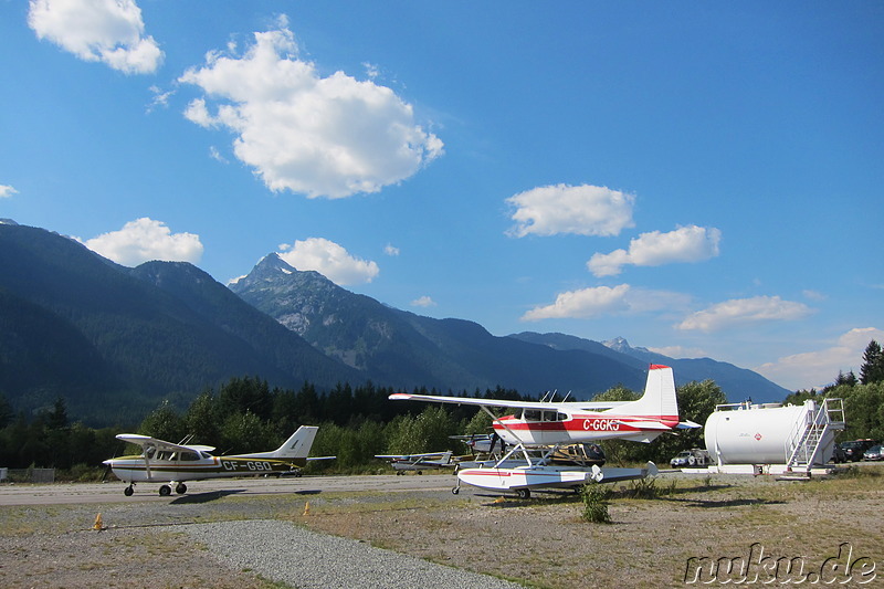 Kleiner Privatflughafen in British Columbia, Kanada