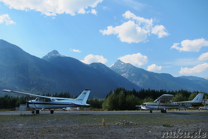 Kleiner Privatflughafen in British Columbia, Kanada