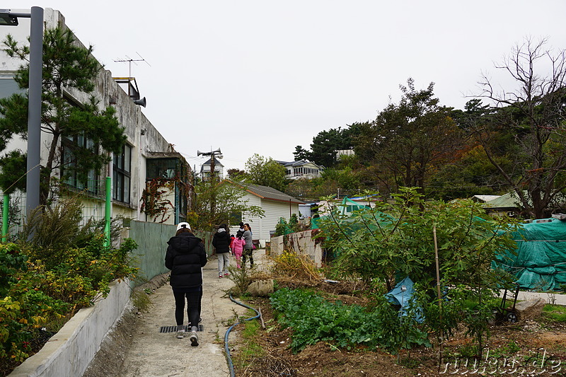 Kleines Dorf auf der Insel Somuuido, Korea