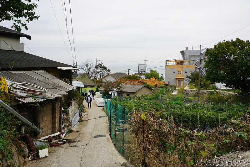 Kleines Dorf auf der Insel Somuuido, Korea