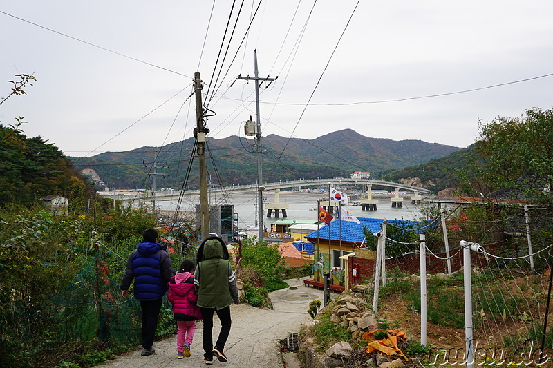 Kleines Dorf auf der Insel Somuuido, Korea