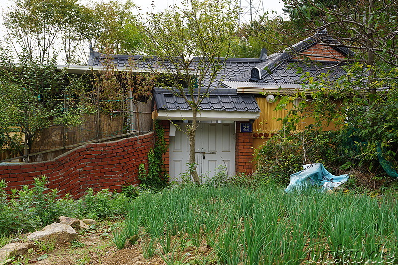 Kleines Dorf auf der Insel Somuuido, Korea