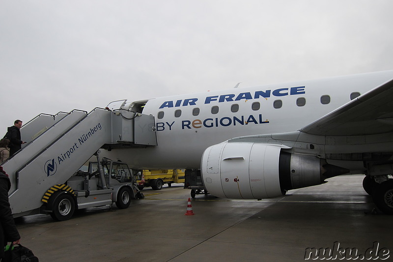 Kurz vor dem Abflug nach Paris