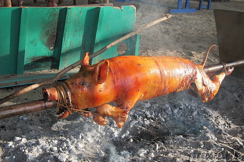 Langsam aber sicher wurde auch das Schweinchen schön knusprig