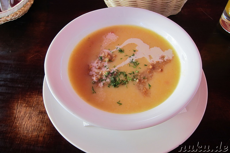 Lettische Küche im Restaurant Vecmeita Ar Kaki in Riga, Lettland