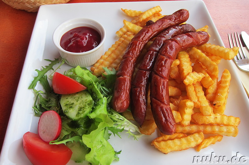 Lettische Küche im Restaurant Vecmeita Ar Kaki in Riga, Lettland