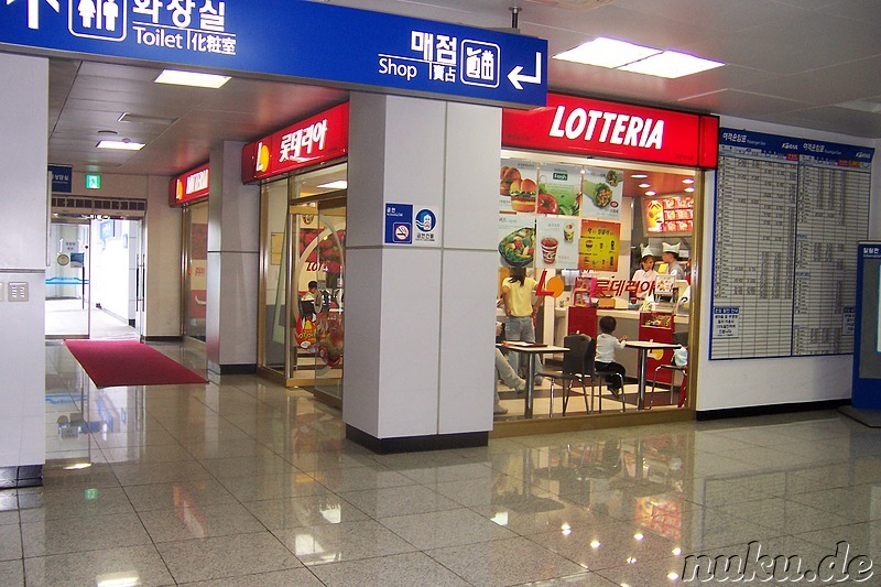 Lotteria im Daejeon Bahnhof