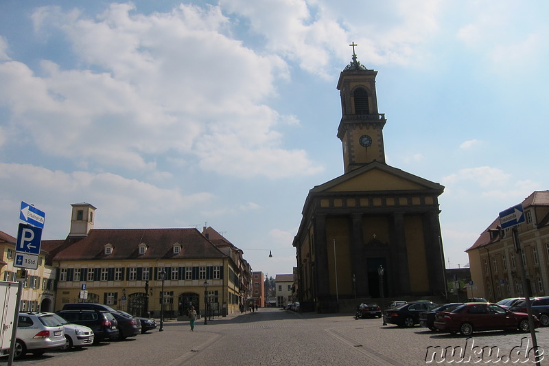Ludwigskirche am Karlsplatz in Ansbach, Bayern