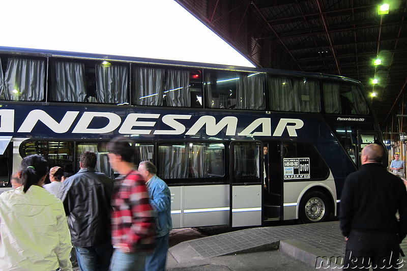 Luxus-Nachtbus der Firma Andesmar von Cordoba nach Mendoza