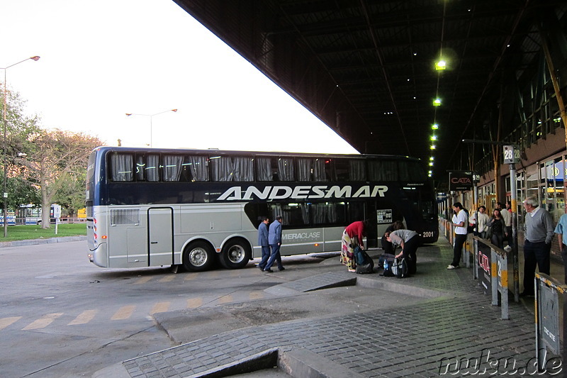 Luxus-Nachtbus der Firma Andesmar von Cordoba nach Mendoza