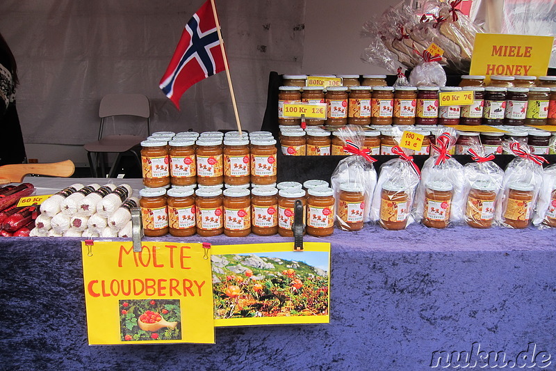 Markt im Hafen von Bergen, Norwegen