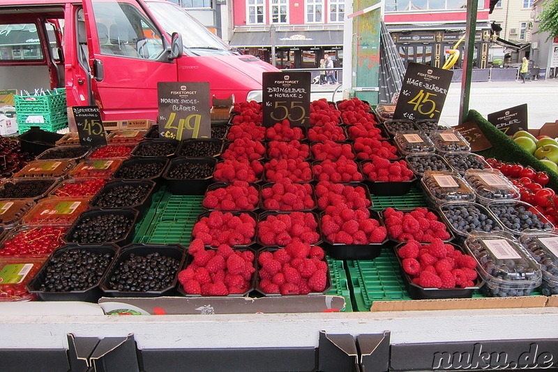 Markt im Hafen von Bergen, Norwegen