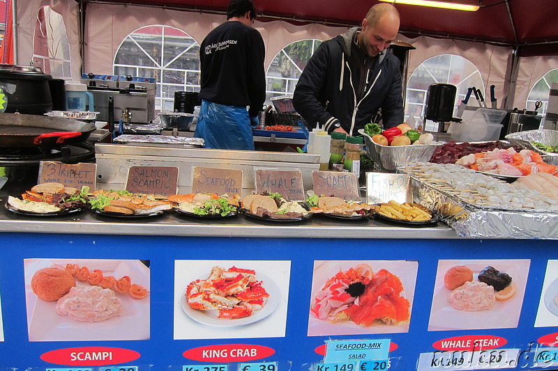 Markt im Hafen von Bergen, Norwegen