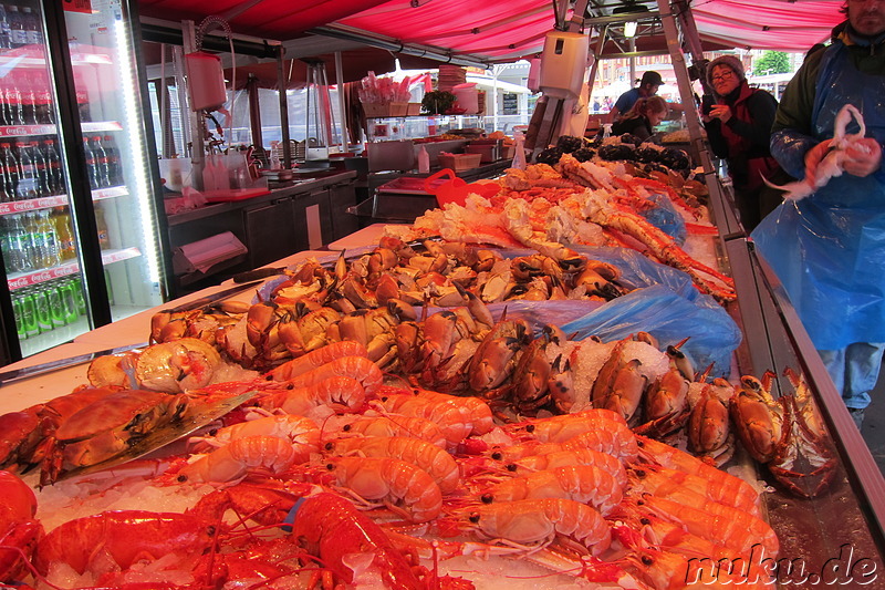 Markt im Hafen von Bergen, Norwegen