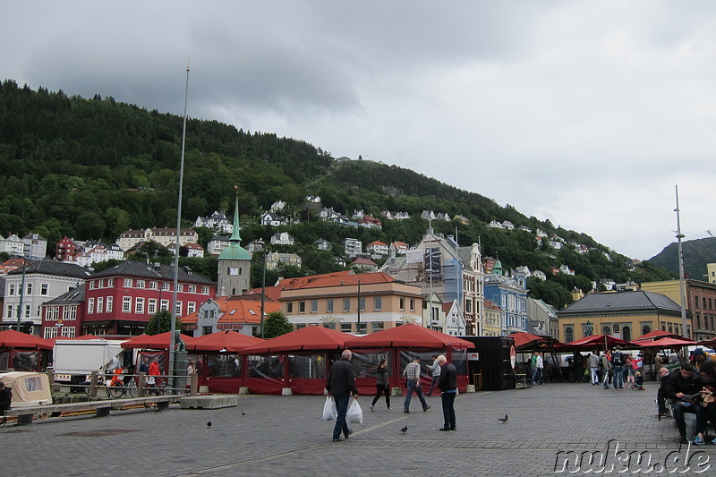 Markt im Hafen von Bergen, Norwegen