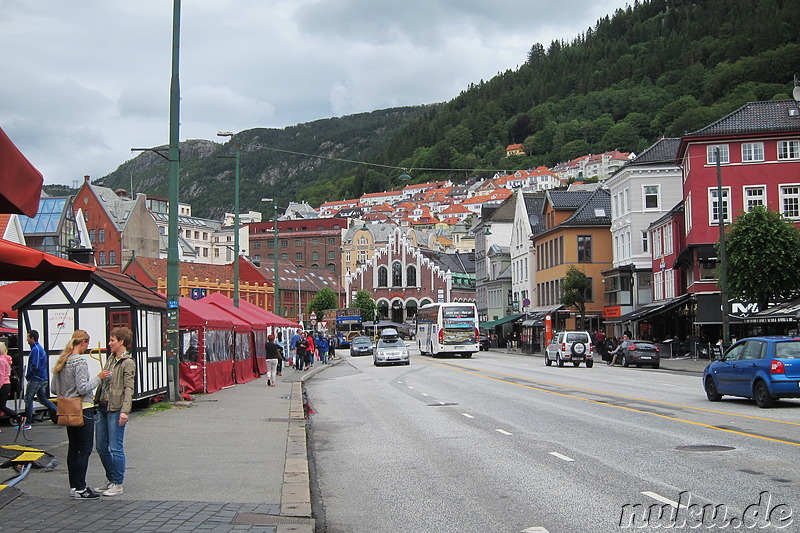 Markt im Hafen von Bergen, Norwegen