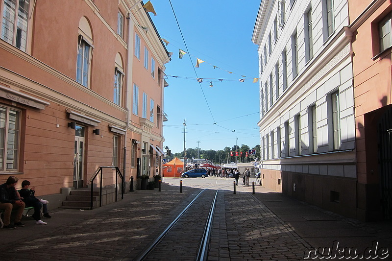 Markt im Hafen von Helsinki, Finnland