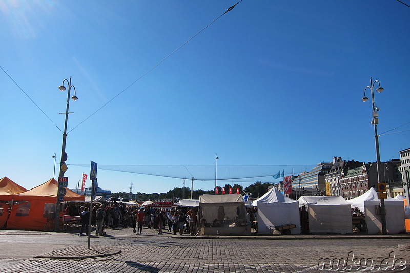 Markt im Hafen von Helsinki, Finnland