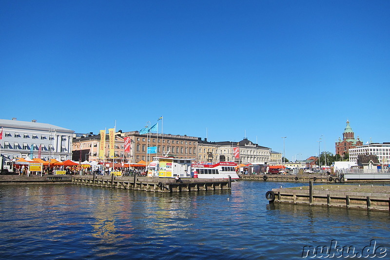 Markt im Hafen von Helsinki, Finnland