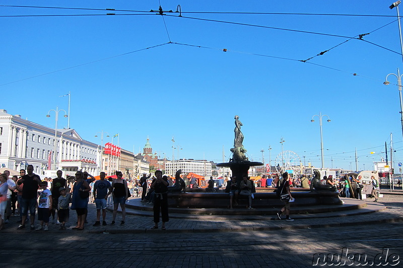 Markt im Hafen von Helsinki, Finnland