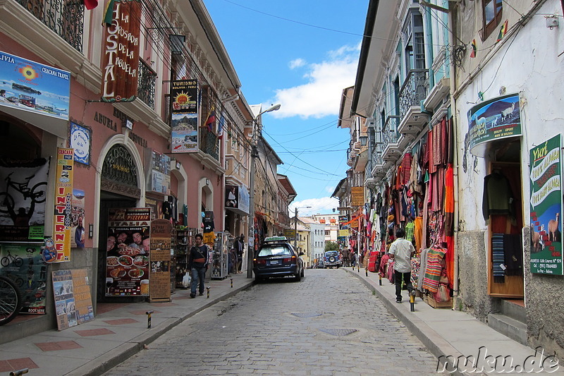 Markt in der Calle Sagarnaga, La Paz, Bolivien