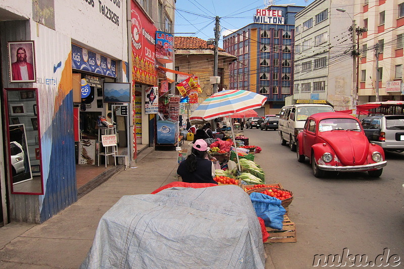 Markt in der Calle Sagarnaga, La Paz, Bolivien