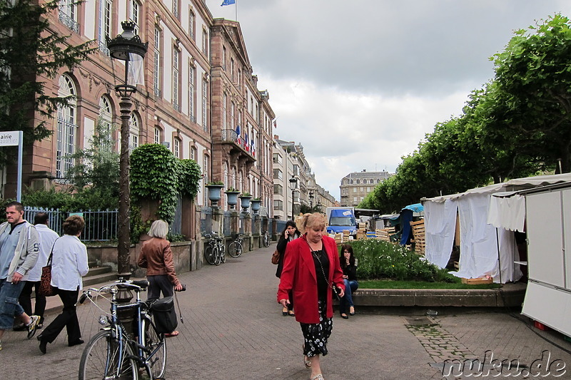 Markt in Grand Ile, Strasbourg, Frankreich