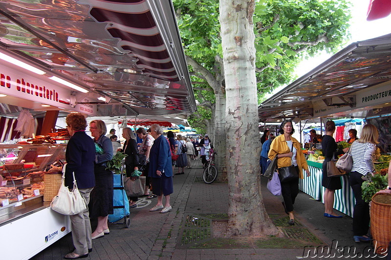 Markt in Grand Ile, Strasbourg, Frankreich