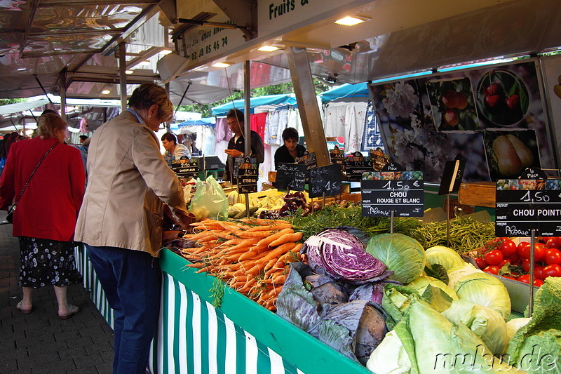 Markt in Grand Ile, Strasbourg, Frankreich