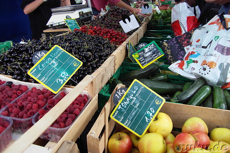 Markt in Grand Ile, Strasbourg, Frankreich