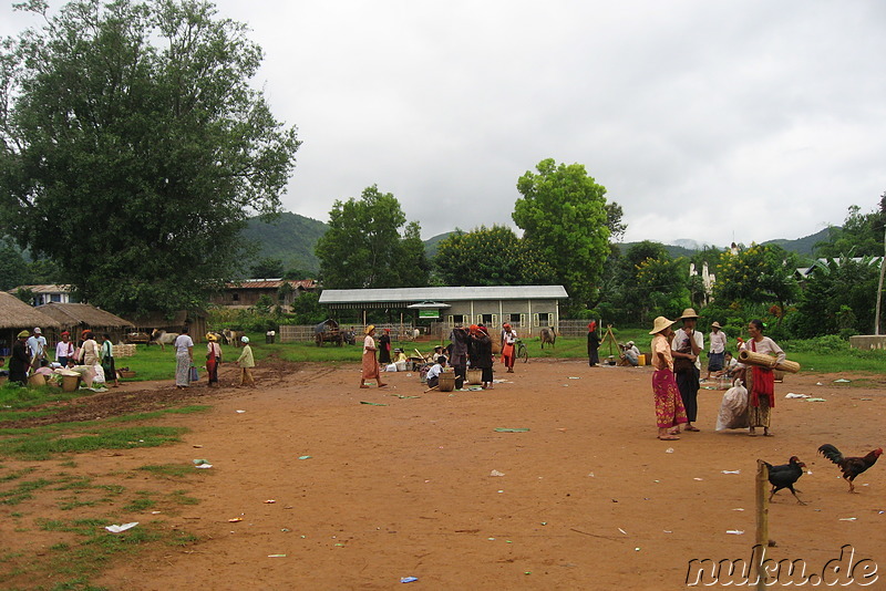 Markt in Inthein am Inle Lake in Burma