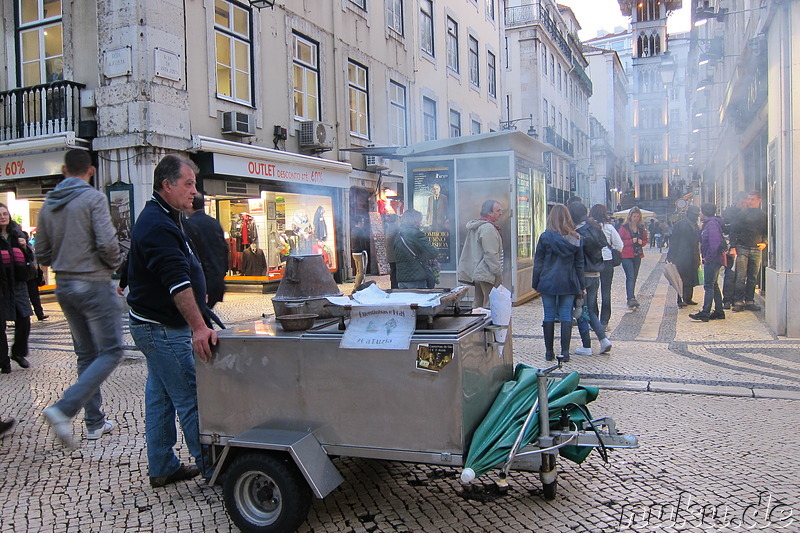 Maronenverkäufer in Lissabon, Portgual