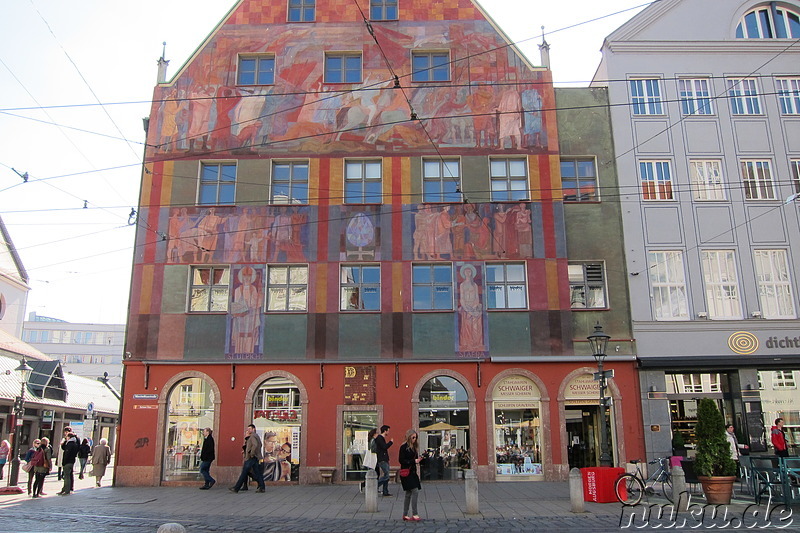 Maximilianstrasse in Augsburg, Bayern