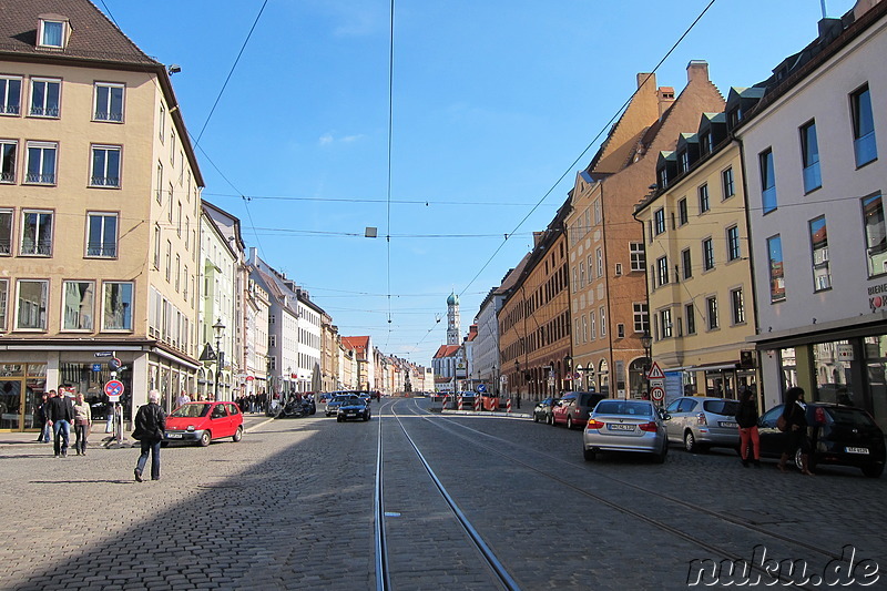 Maximilianstrasse in Augsburg, Bayern