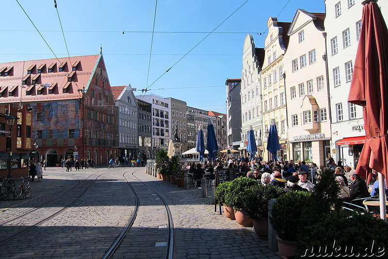 Maximilianstrasse in Augsburg, Bayern