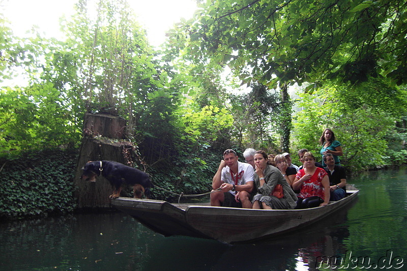 Mit dem Ruderboot durch Petite Venice in Colmar