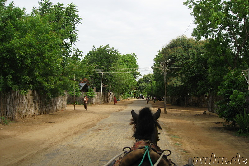 Mit der Pferdekutsche auf Erkundungstour in Nyaung U, Myanmar