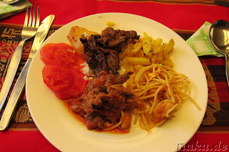 Mittagessen in Sicuani, Peru