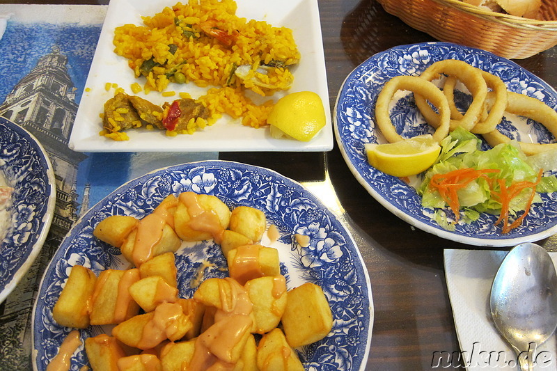 Mittagsmenü im Taberna las Comedias in Cordoba, Spanien