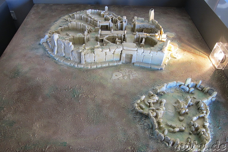 Modell der Hagar Qim Tempelanlage auf Malta
